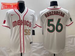 Mexico Randy Arozarena White Gold 2023 World Baseball Classic Jersey