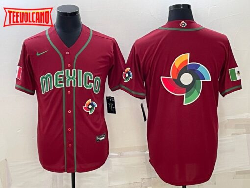 Mexico Red 2023 World Baseball Classic Jersey with Big Logo