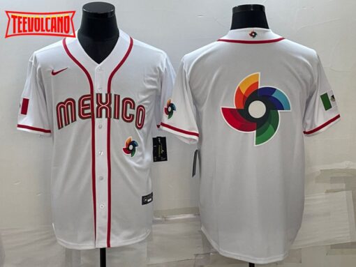 Mexico White 2023 World Baseball Classic Jersey with Big Logo