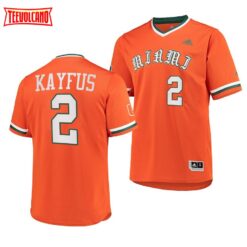 Miami Hurricanes CJ Kayfus College Baseball Jersey Orange