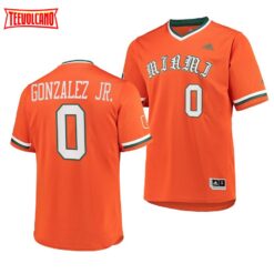 Miami Hurricanes Dorian Gonzalez Jr. College Baseball Jersey Orange