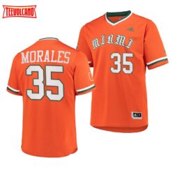 Miami Hurricanes Yohandy Morales College Baseball Jersey Orange