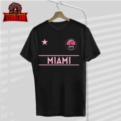 MIAMI Palm Tree Mini Pink Badge – 305 Area Code Edition T-Shirt