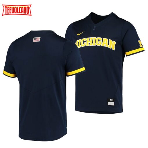 Michigan Wolverines College Baseball Navy Replica Jersey