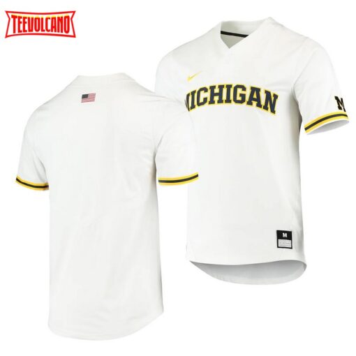 Michigan Wolverines College Baseball White Replica Jersey