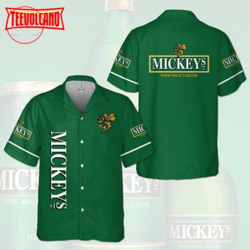 Mickeys Fine Malt Liquor Beer Hawaiian Shirt