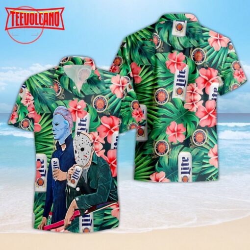 Miller Lite Horror Hawaiian Shirt