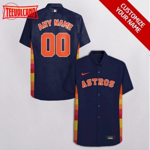 MLB Houston Astros Custom Name Hawaiian Shirt