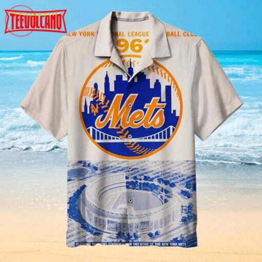 Mlb New York Mets Stadium Hawaiian Shirt