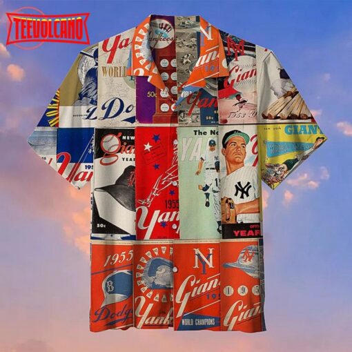 MLB Retro Scorecard Hawaiian Shirt