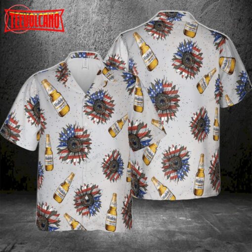 Modelo Sunflowered 4th Of July Hawaiian Shirt