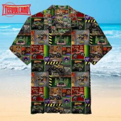 Monster truck pattern Hawaiian Shirt