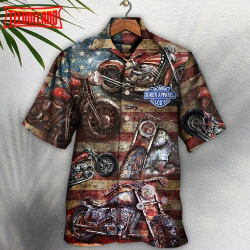 Motorcycle No Plans No Maps America Hawaiian Shirt