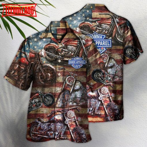 Motorcycle No Plans No Maps America Hawaiian Shirt