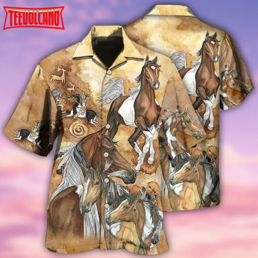 Native American Horse Hawaiian Shirt