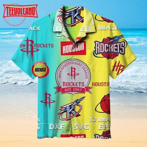 NBA 40th Anniversary Houston Rockets Hawaiian Shirt