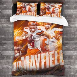 NFL Cleveland Browns Logo Bedding Set Duvet Cover Pillowcases