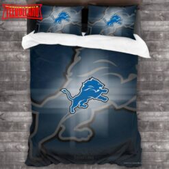 NFL Detroit Lions Logo Bedding Set Duvet Cover