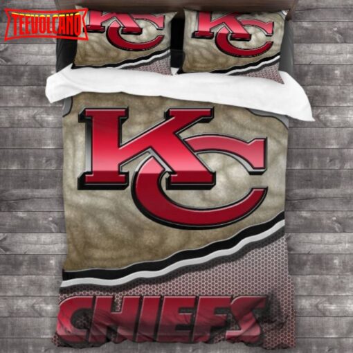 NFL Kansas City Chiefs Logo Bedding Set Duvet Cover
