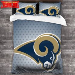 NFL Los Angeles Rams Logo Bedding Set 3PCS Duvet Cover