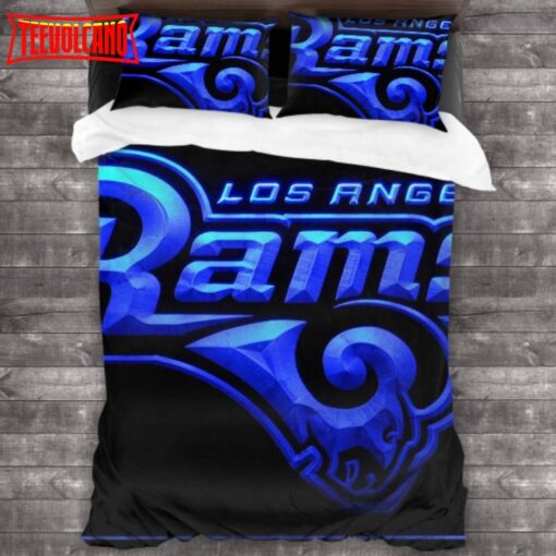 NFL Los Angeles Rams Logo Bedding Set Duvet Cover