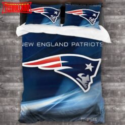NFL New England Patriots Logo Bedding Set 3PCS Duvet Cover