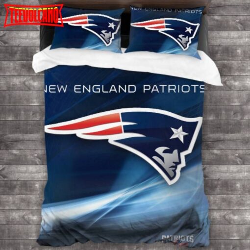 NFL New England Patriots Logo Bedding Set 3PCS Duvet Cover