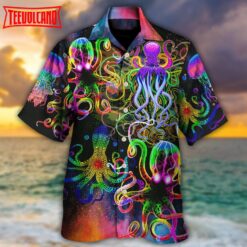 Octopus With Jellyfish Sea Life Hawaiian Shirt