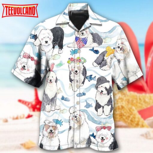 Old English Sheepdog Dog Hawaiian Shirt