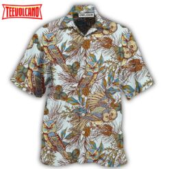 Owl Vintage Leaf Style Hawaiian Shirt