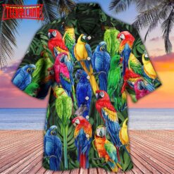 Parrot Family Colorful Hawaiian Shirt