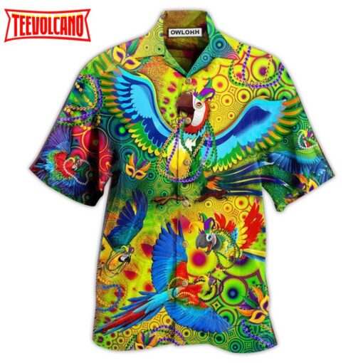 Parrot Mardi Gras Hawaiian Shirt