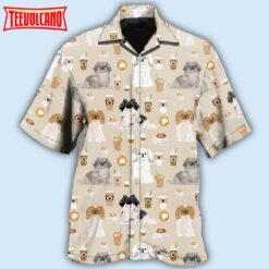 Pekingese Dog Coffee Basic Hawaiian Shirt