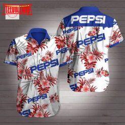 Pepsi Logo Short Sleeve Hawaii Shirt