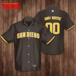 Personalized San Diego Padres Brown Hawaiian Shirt