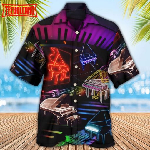 Piano Neon Music Lover Hawaiian Shirt