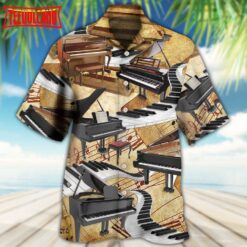 Piano Retro Art Music Lover Hawaiian Shirt