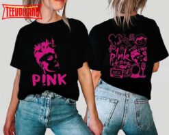 Pink P!nk Vintage Black-White Summer 2023 Tour Double Side Shirt