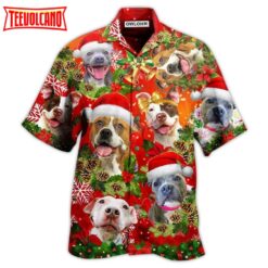 Pitbull Christmas Dogs Family Hawaiian Shirt