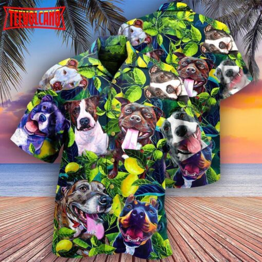 Pitbull On The Lemon Tree Hawaiian Shirt