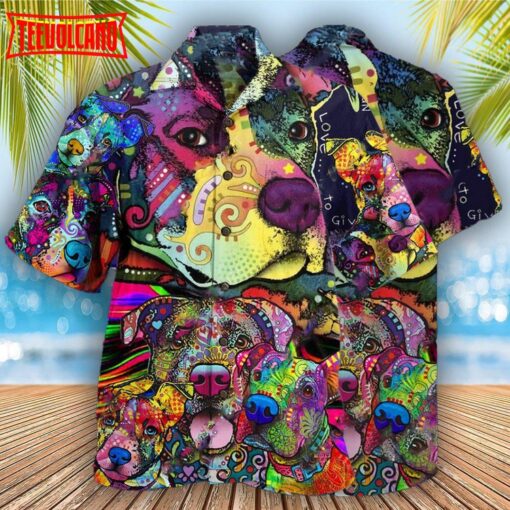 Pitbull Parents Colorful Hawaiian Shirt