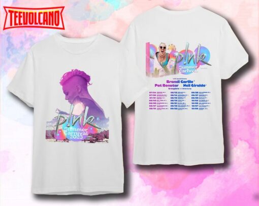 P!nk Summer Carnival Tour 2023 Trending 2 sides Shirt For Fan