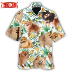 Pomeranian Dog Banana Tropical Hawaiian Shirt