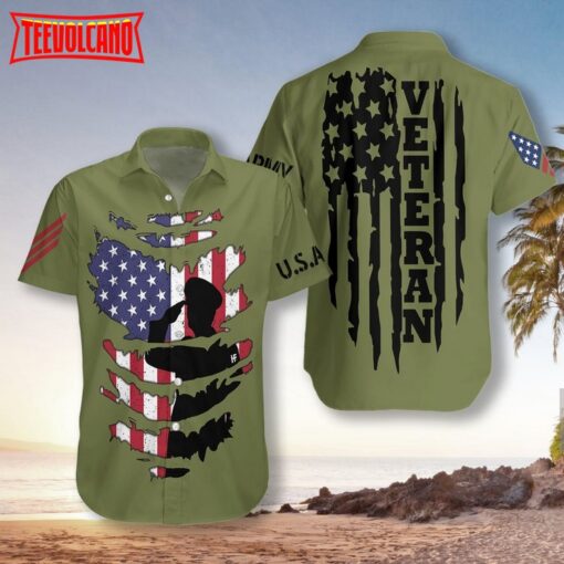 Proud Veteran’s Silhouette Unisex Hawaiian Shirt