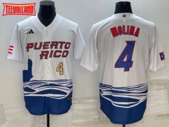 Puerto Rico Yadier Molina Gold Replica 2023 World Baseball Classic Jersey