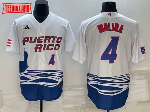 Puerto Rico Yadier Molina Replica 2023 World Baseball Classic Jersey