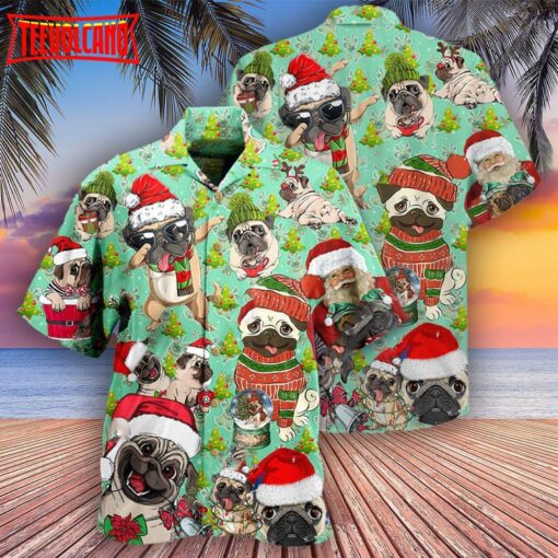 Pug Dog Merry Pugmas Hawaiian Shirt