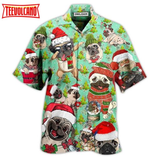 Pug Dog Merry Pugmas Hawaiian Shirt