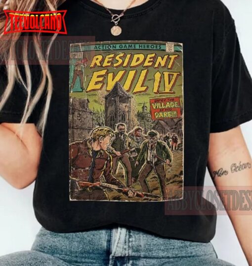 Resident Evil IV Classic Retro T-Shirt – Resident Evil IV 90s Vintage T-Shirt