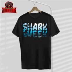 Retro Shark Ocean Biologist Animal Lover Shark Fin Week 2023 T-Shirt